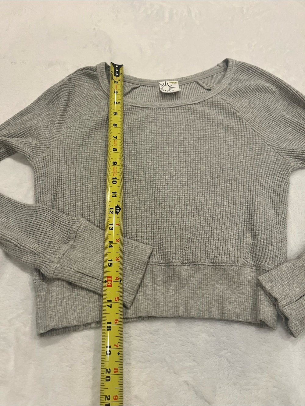 OFFLINE by Aerie Waffle Knit Raglan Long Sleeve Top - Medium - Picture 5 of 7
